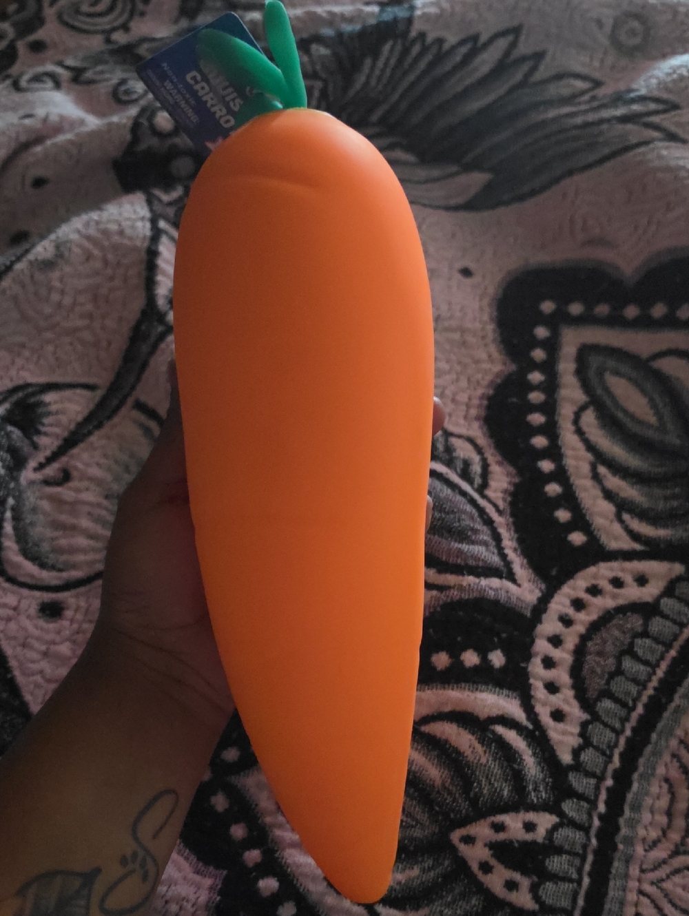 Plush Orange Carrot Soft Toy with Green Top for Kids